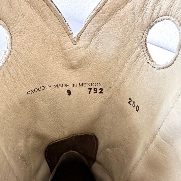 NEW Lane Capitan Mens Cowboy Boots 9D Brown Leather Soles Square Toe Western - Picture 11 of 13